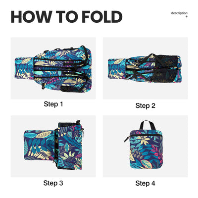 Venture Pal Purple Leaf Pattern Wet Pocket Design 40L Nylon Backpack