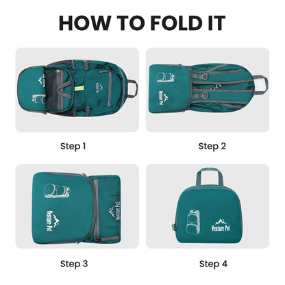 Venture Pal Army Green 35L Double-Layer Bottom & Shoulder Straps Sports Backpack