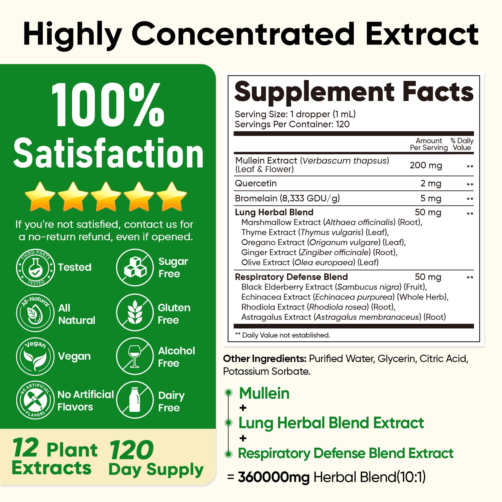 Mullein Extract Liquid Drops