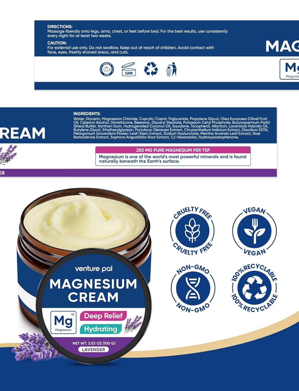 Topical Magnesium Cream - Lavender