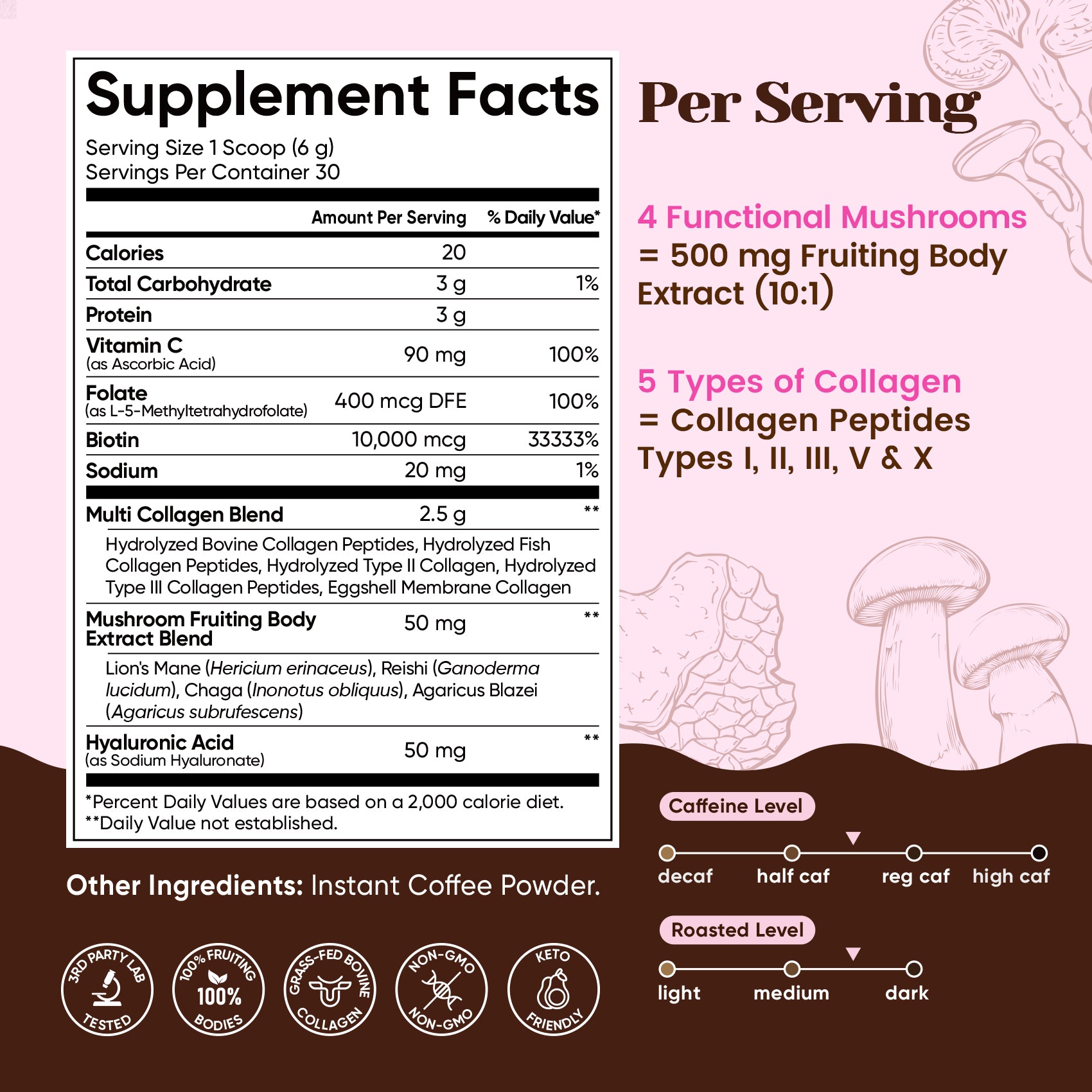 Mushroom Beauty Coffee - 30 servings
