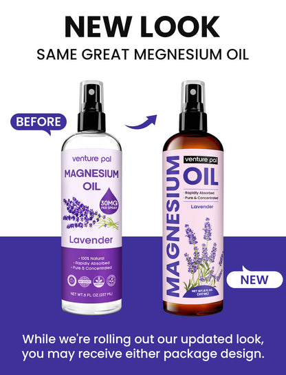 Venture Pal 100% Pure Magnesium Oil Spray - Lavender - Big 8 oz
