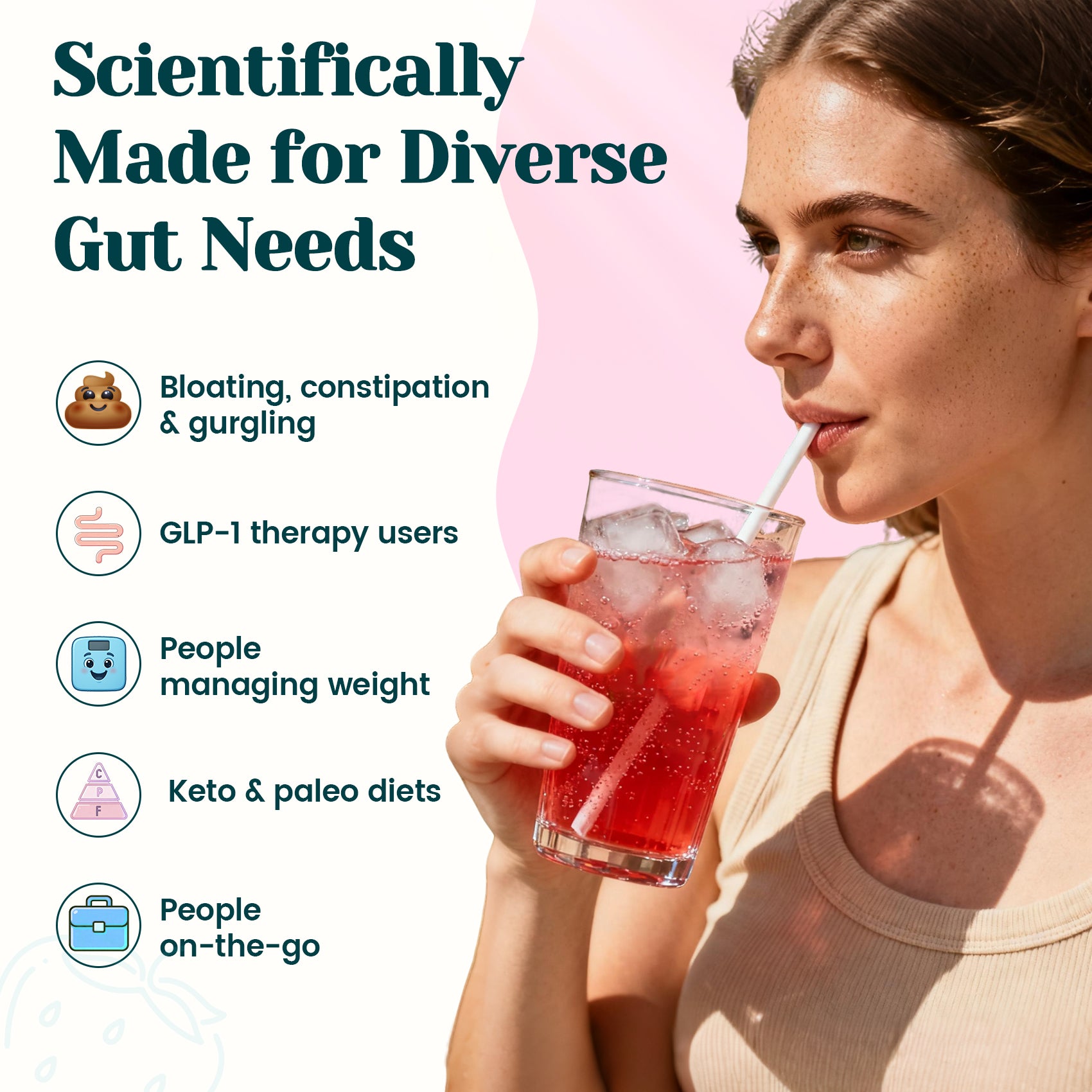 4-in-1 Fiber Supplement - Strawberry Lemonade