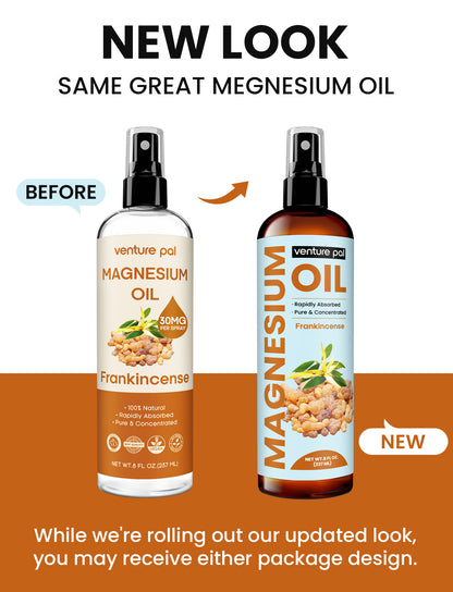 Venture Pal 100% Pure Magnesium Oil Spray - Frankincense - Big 8 oz
