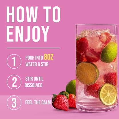 Magnesium Glycinate Powdered Drink Mix - Strawberry Lemonade- 16 Sticks