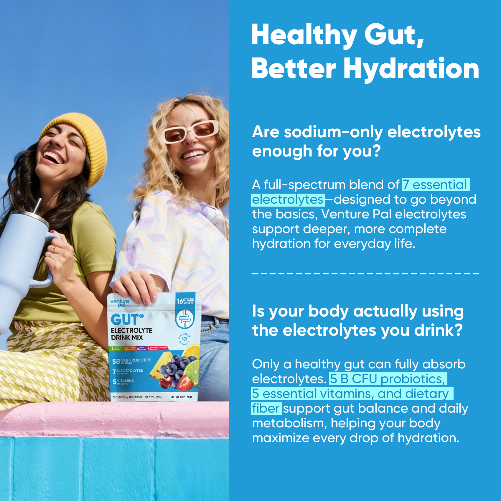 Gut Electrolyte Drink Mix - Variety Pack