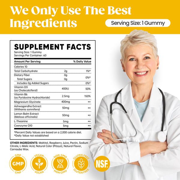 60 Day Supply Magnesium Glycinate Gummies - Pineapple