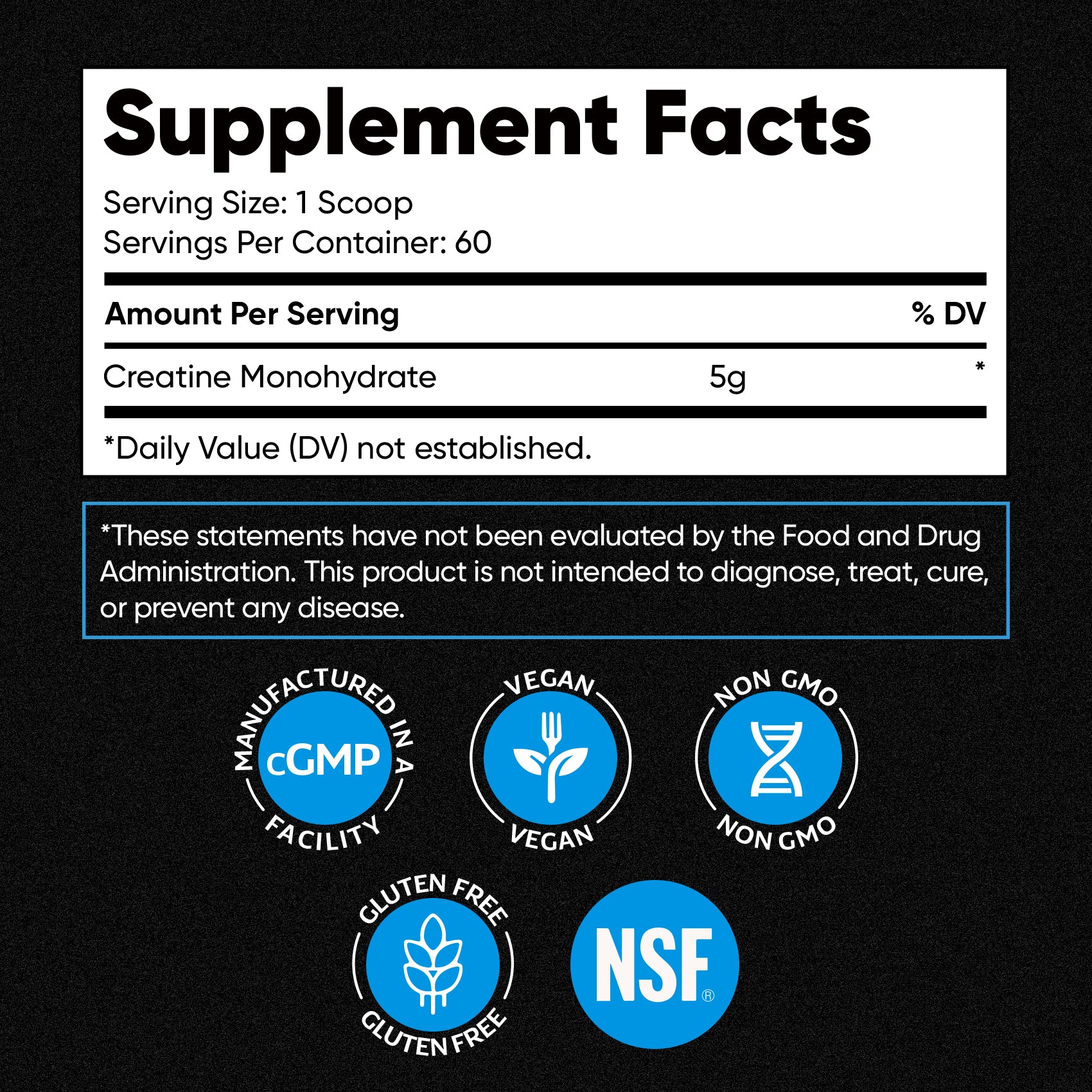 Venture Pal Micronized Creatine Monohydrate Powder – 60 Servings