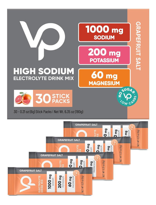 Venture Pal High Sodium Sugar Free Electrolytes Powder Packet - Grapefruit Salt - 30 Stick