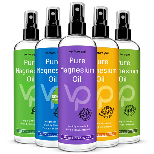 Venture Pal 100% Pure Magnesium Oil Spray with Lavender, Ultra-Soothing for Sleep & Muscle Relaxation (Big 8 oz)