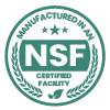 Manufactured in an NSF-Certified Facility