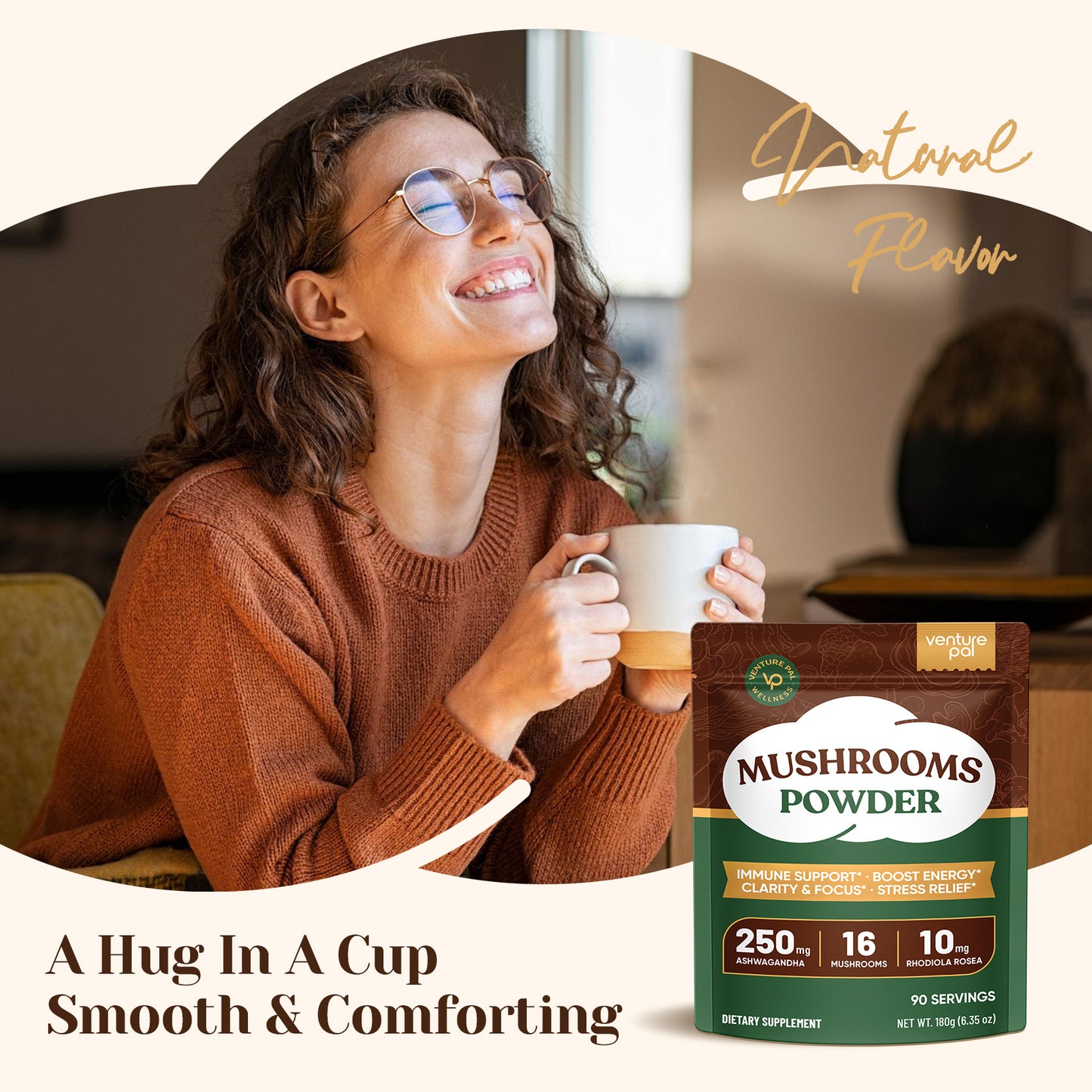 Venture Pal 16 Mushroom Adaptogen Powder - 90 Servings