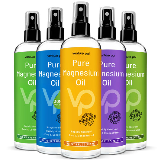 Venture Pal 100% Pure Magnesium Oil Spray with Vanilla Butter, Ultra-Soothing for Sleep & Muscle Relaxation (Big 8 oz)