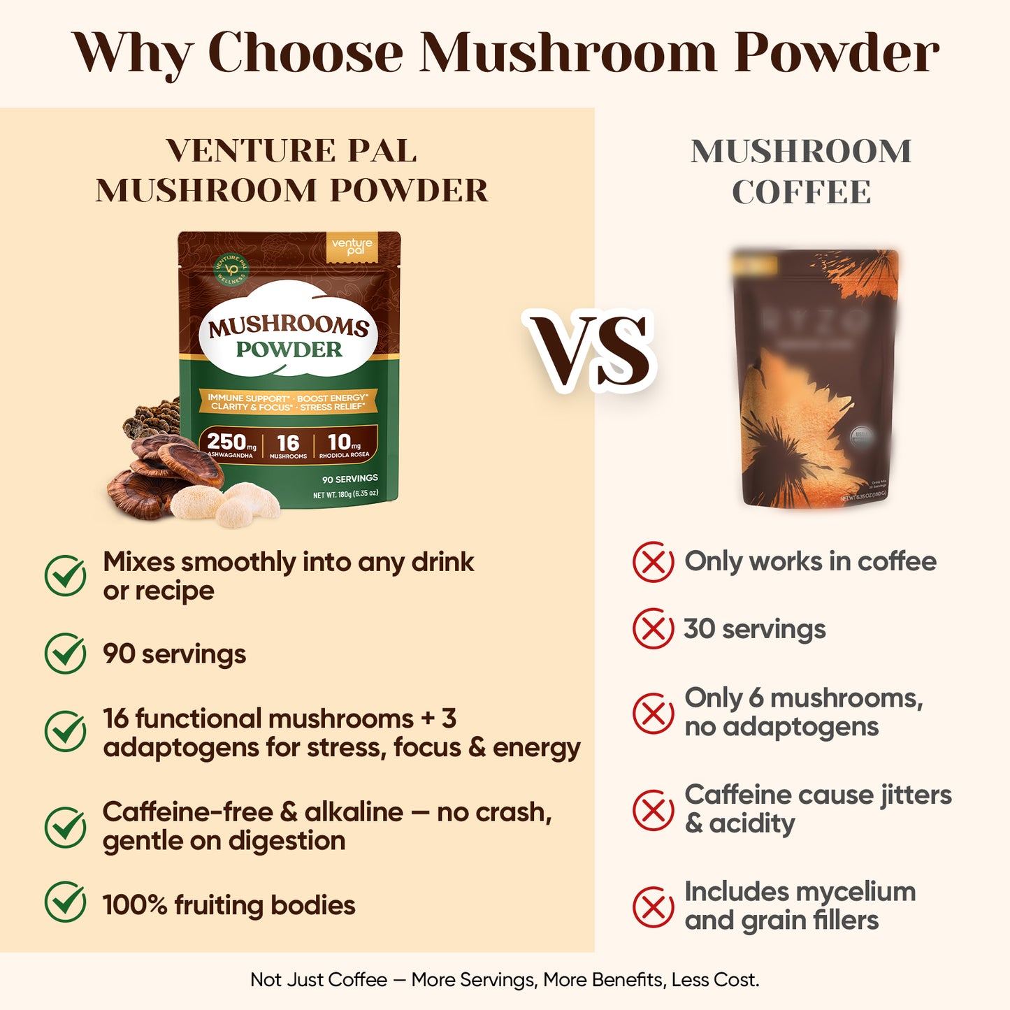 Venture Pal 16 Mushroom Adaptogen Powder - 90 Servings