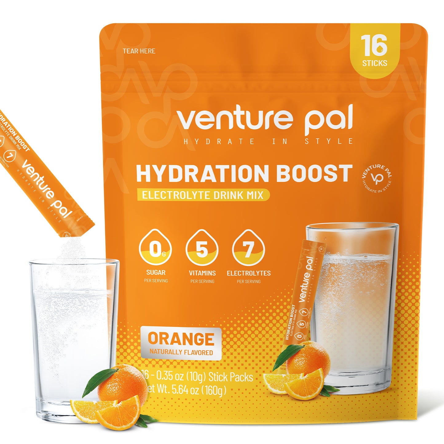 Venture Pal 40L Hiking Backpack and Zero Sugar Electrolyte Powder Orange Flavor