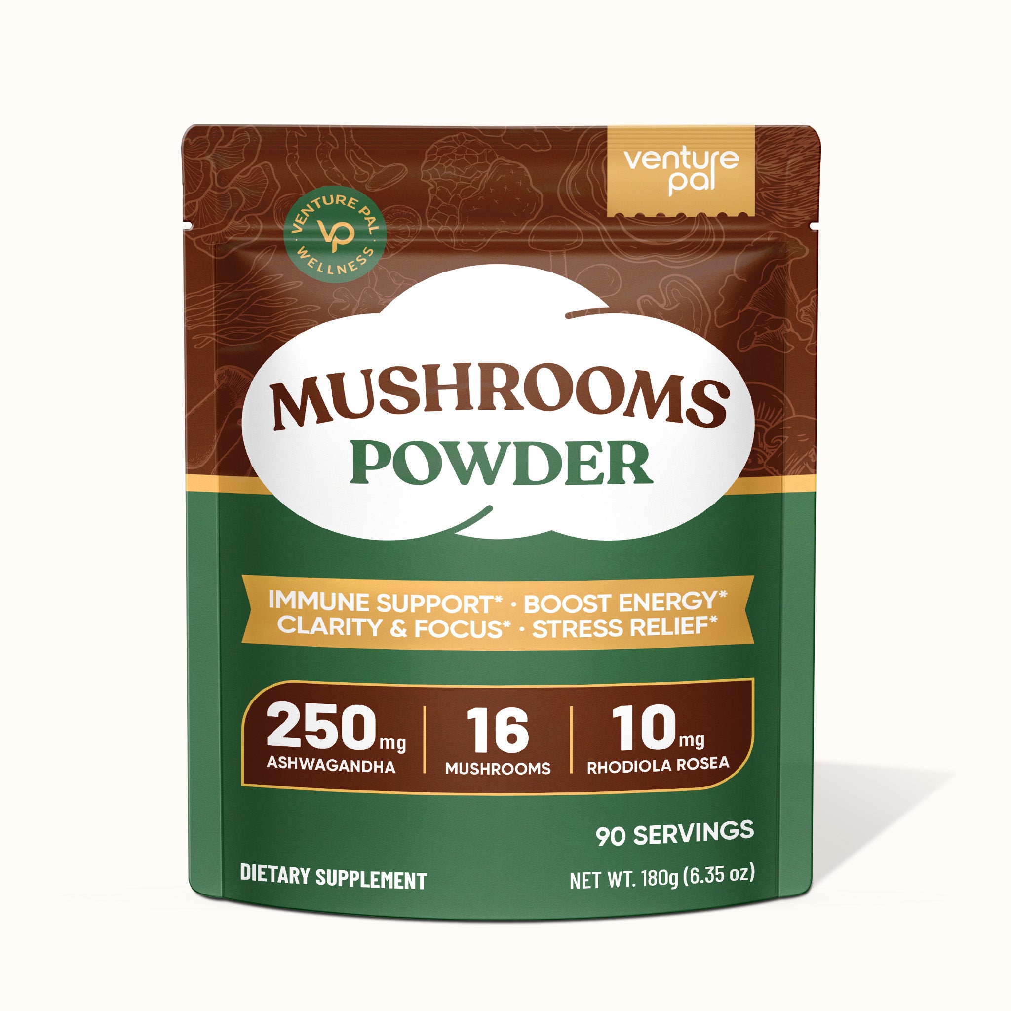 16 Mushroom Adaptogen Powder - 90 Servings