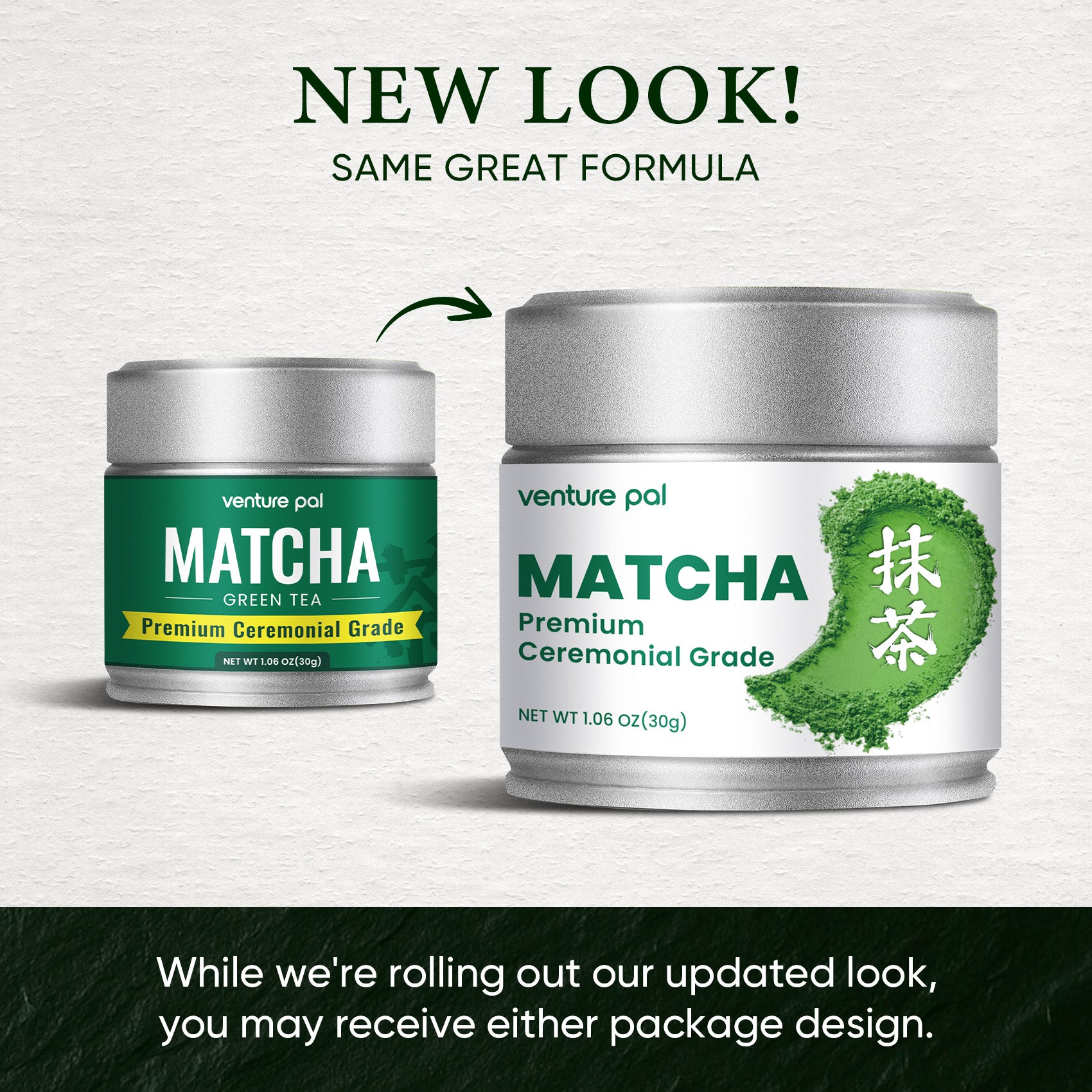 Venture Pal Ceremonial Grade Matcha Powder - 30g/1.06oz