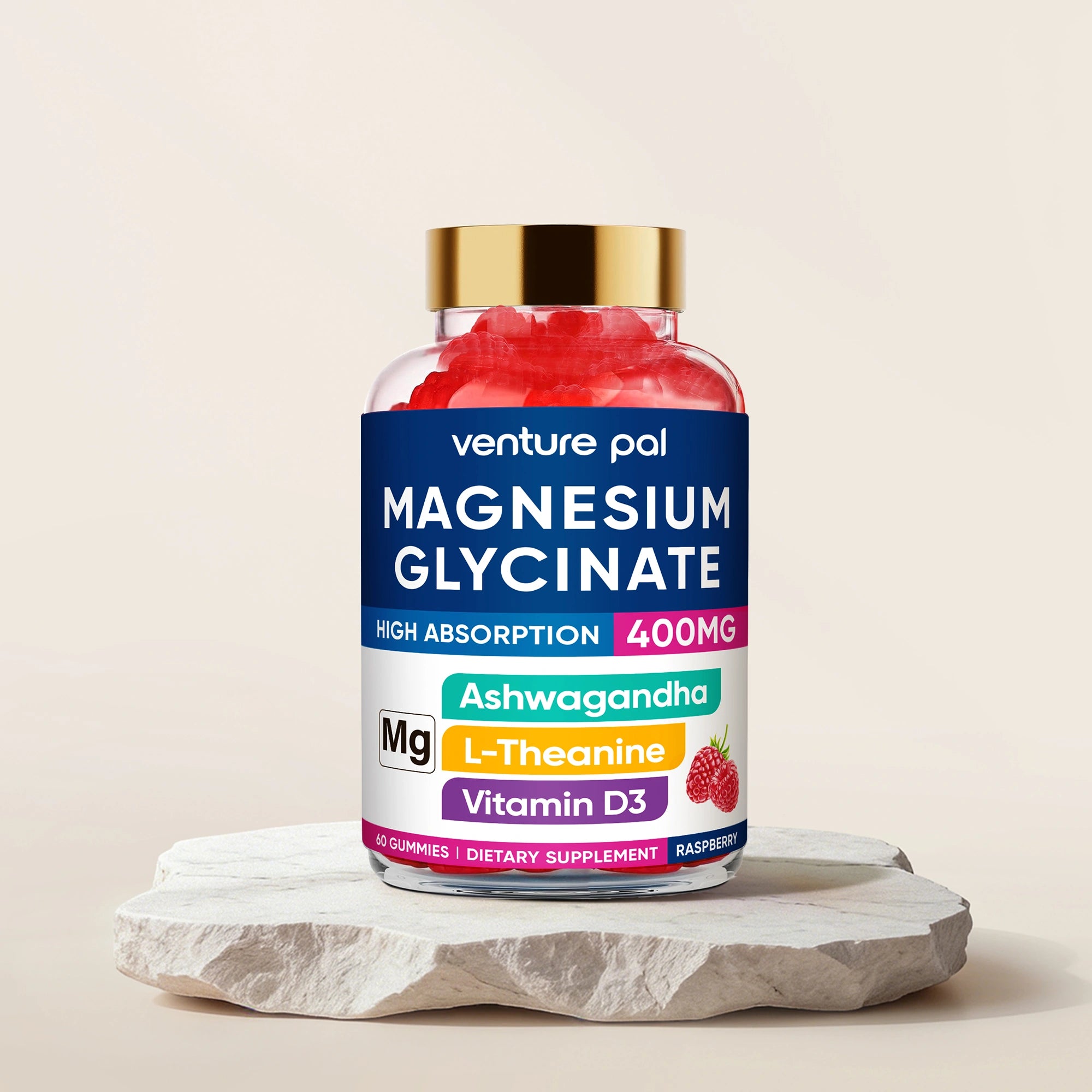 60 Day Supply Magnesium Glycinate Gummies - Raspberry
