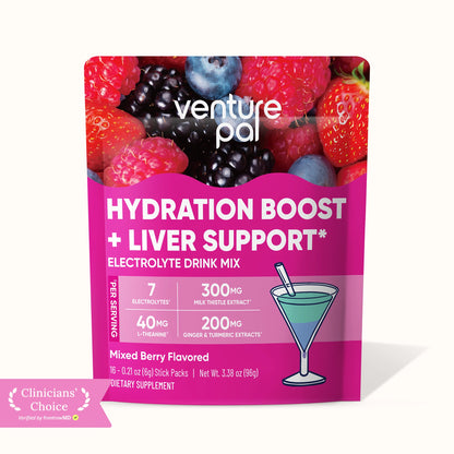 Liver Support Sugar Free Electrolyte Powder Packets - Mixed Berry - 12 Sticks