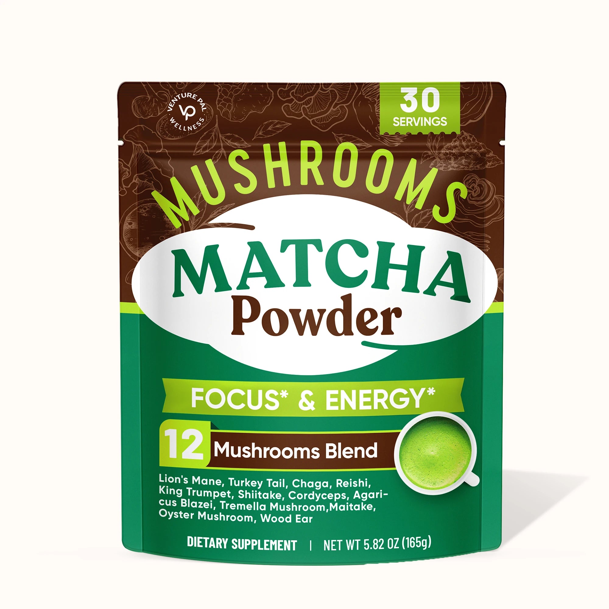 Ceremonial Grade Mushroom Matcha Powder