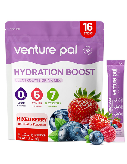 Venture Pal Sugar Free Electrolyte Powder Packets - Mixed Berry - 16 Sticks