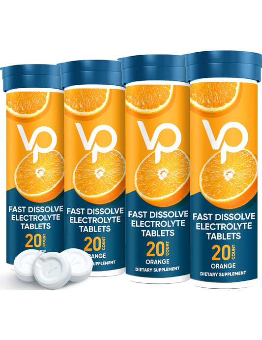 Venture Pal Sugar Free Chewable Fast Dissolve Electrolyte Tablets - 80 Tablets - Orange