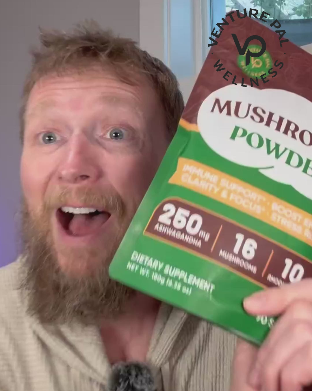 Load video: 16 Mushroom Adaptogen Powder - 90 Servings