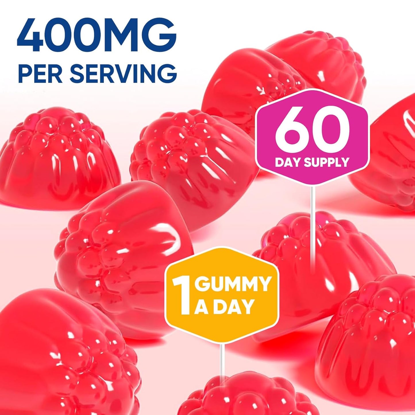 Venture Pal 60 Day Supply Magnesium Glycinate Gummies - Raspberry