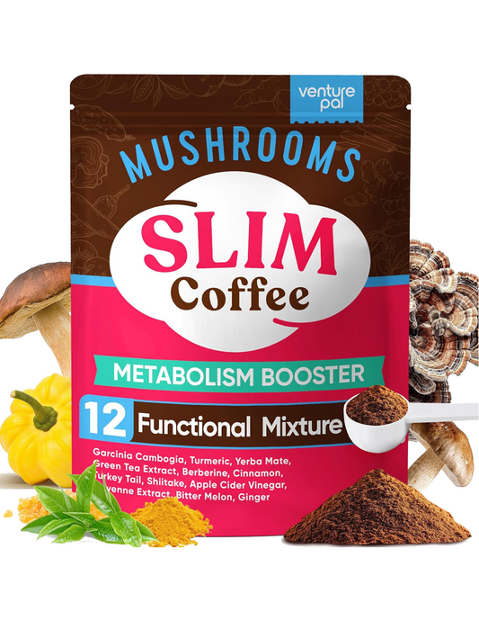 Venture Pal Slim Mushroom Coffee for Weight Loss, 40 Servings