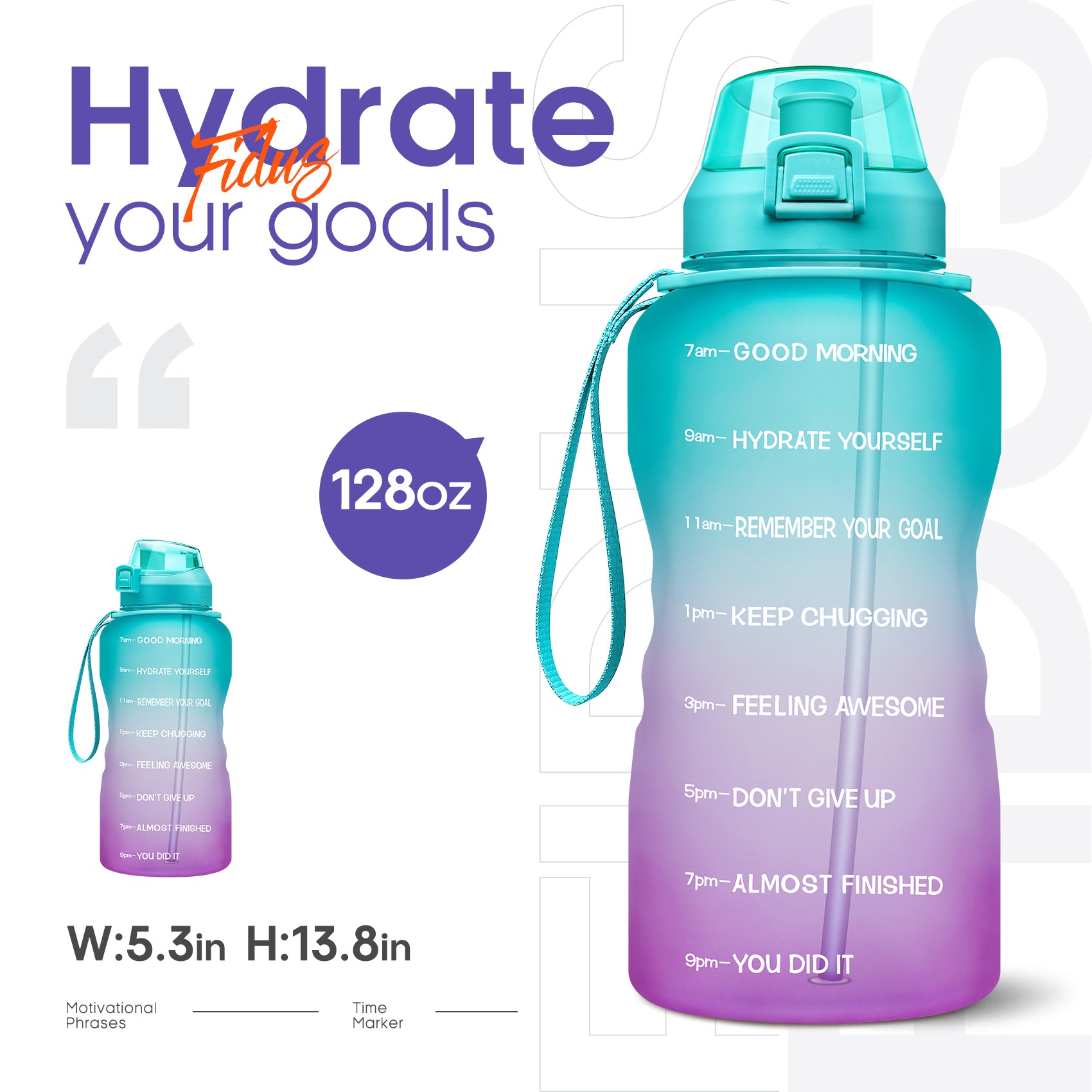 The Fidus Motivational Water Bottle is $24 and keeps you hydrated