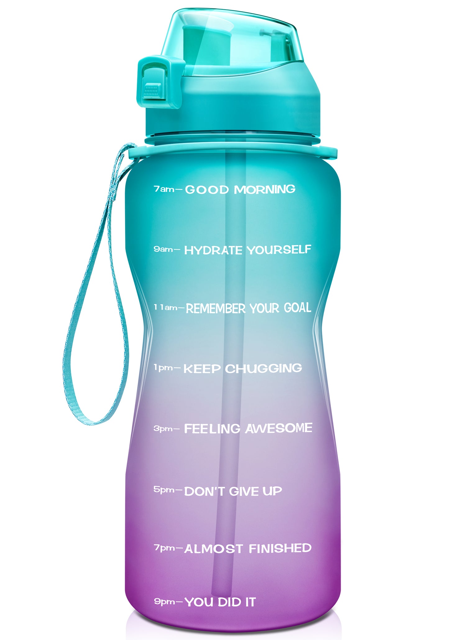 GIOTTO 64oz Motivational Water Bottle with Time Marker & Straw