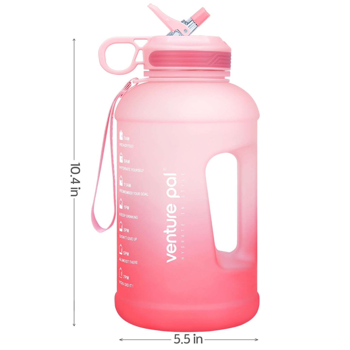 Julianne Hough  Venture Pal 74oz Water Bottle with Wide Mouth and Straw Lid