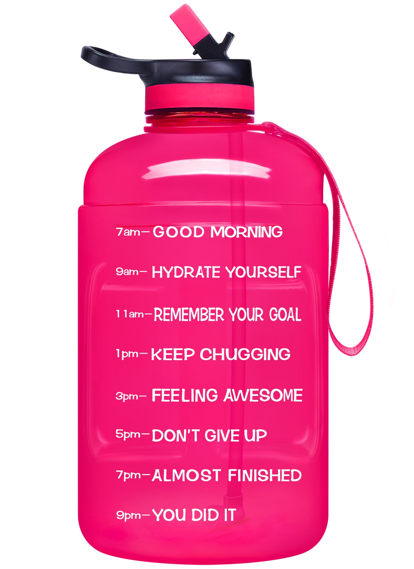 Venture Pal 64oz Motivational Quote Water Bottle with 2 Lids