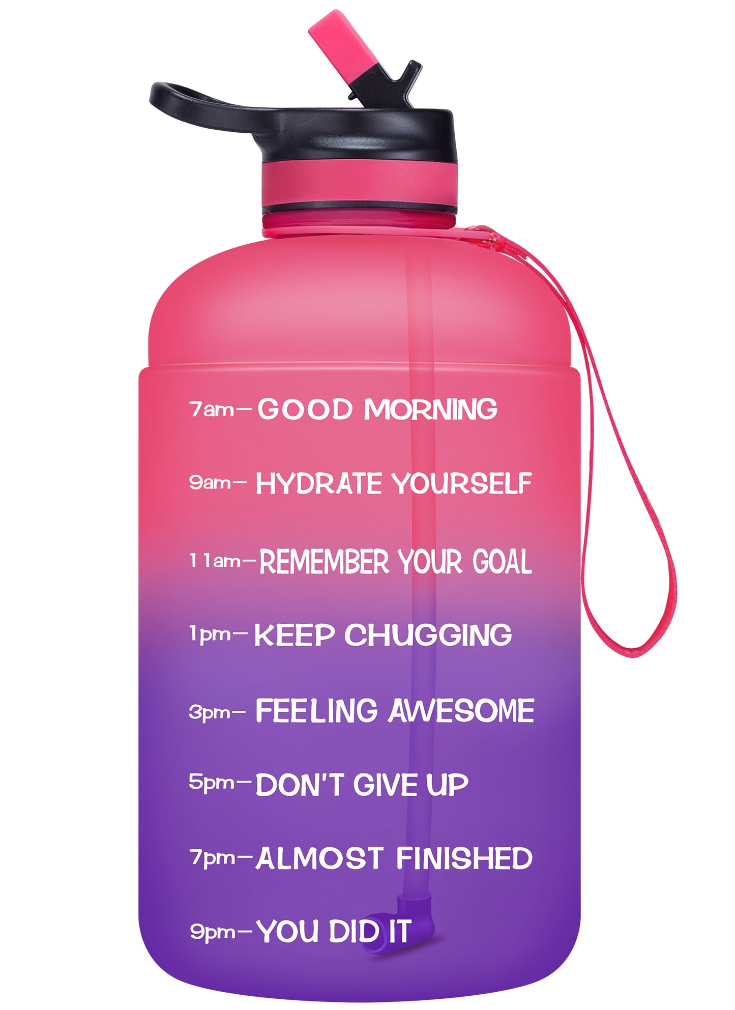 Venture Pal 64oz Motivational Quote Water Bottle with 2 Lids