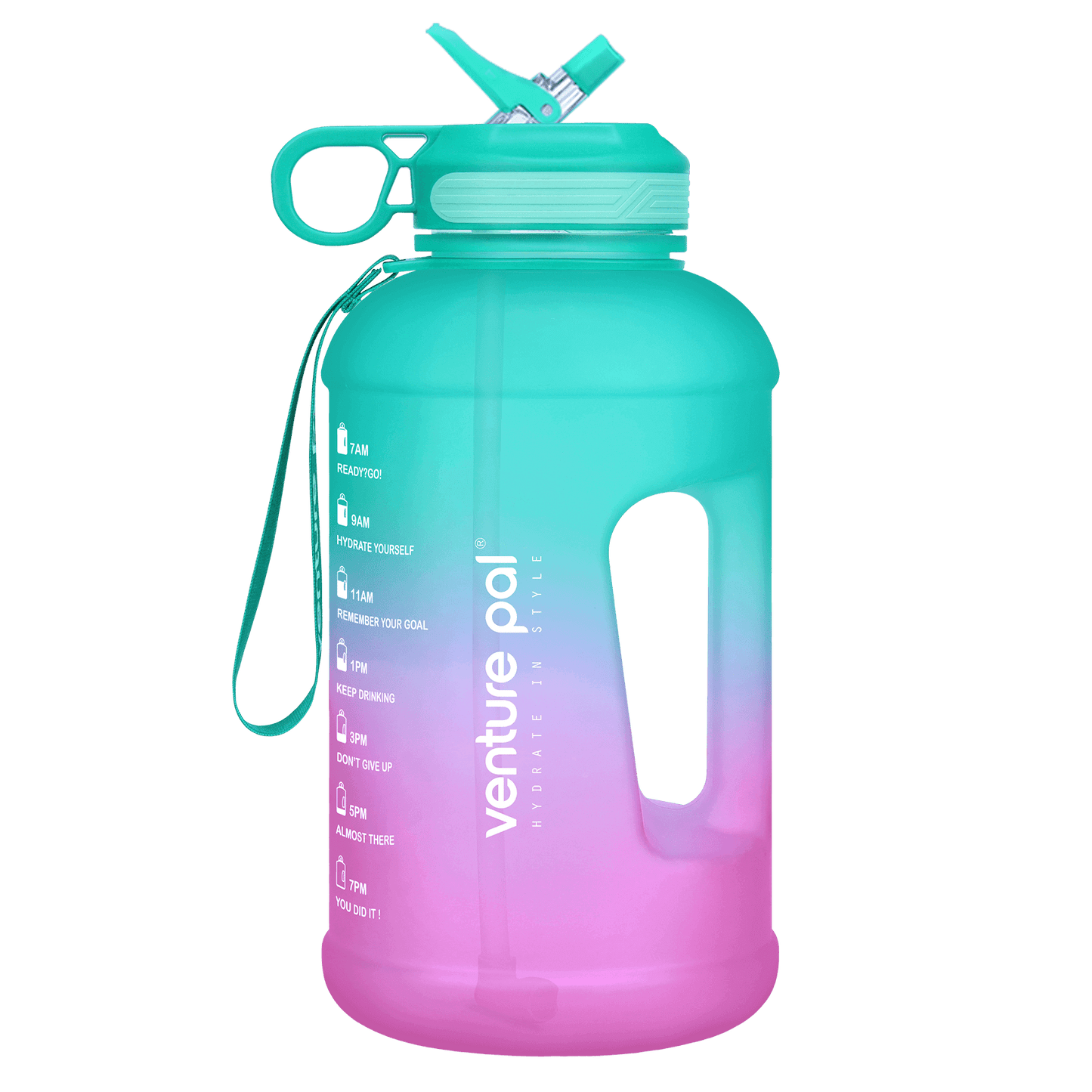 Julianne Hough  Venture Pal 74oz Water Bottle with Wide Mouth and Straw Lid